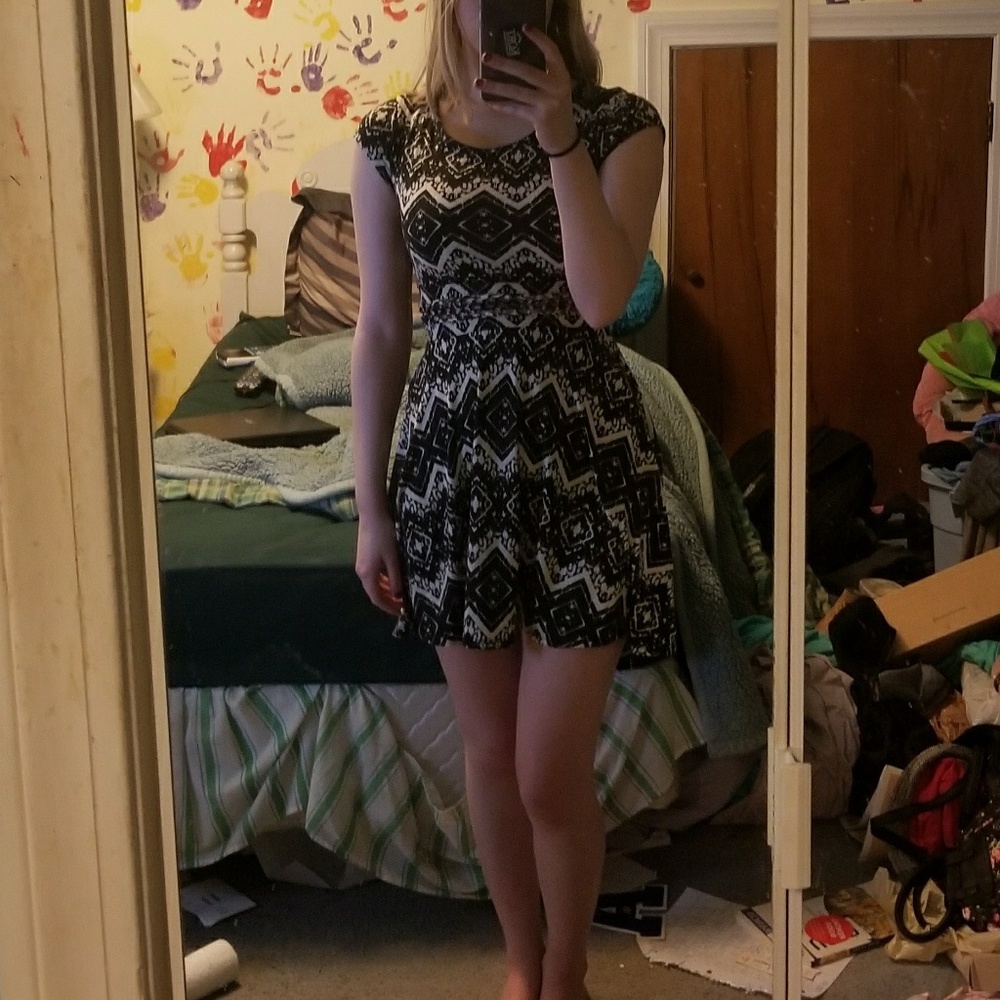 Nordstrom Rack black and white dress